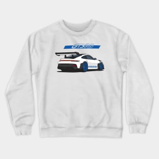 Rear car 911 gt3 rs white blue Crewneck Sweatshirt